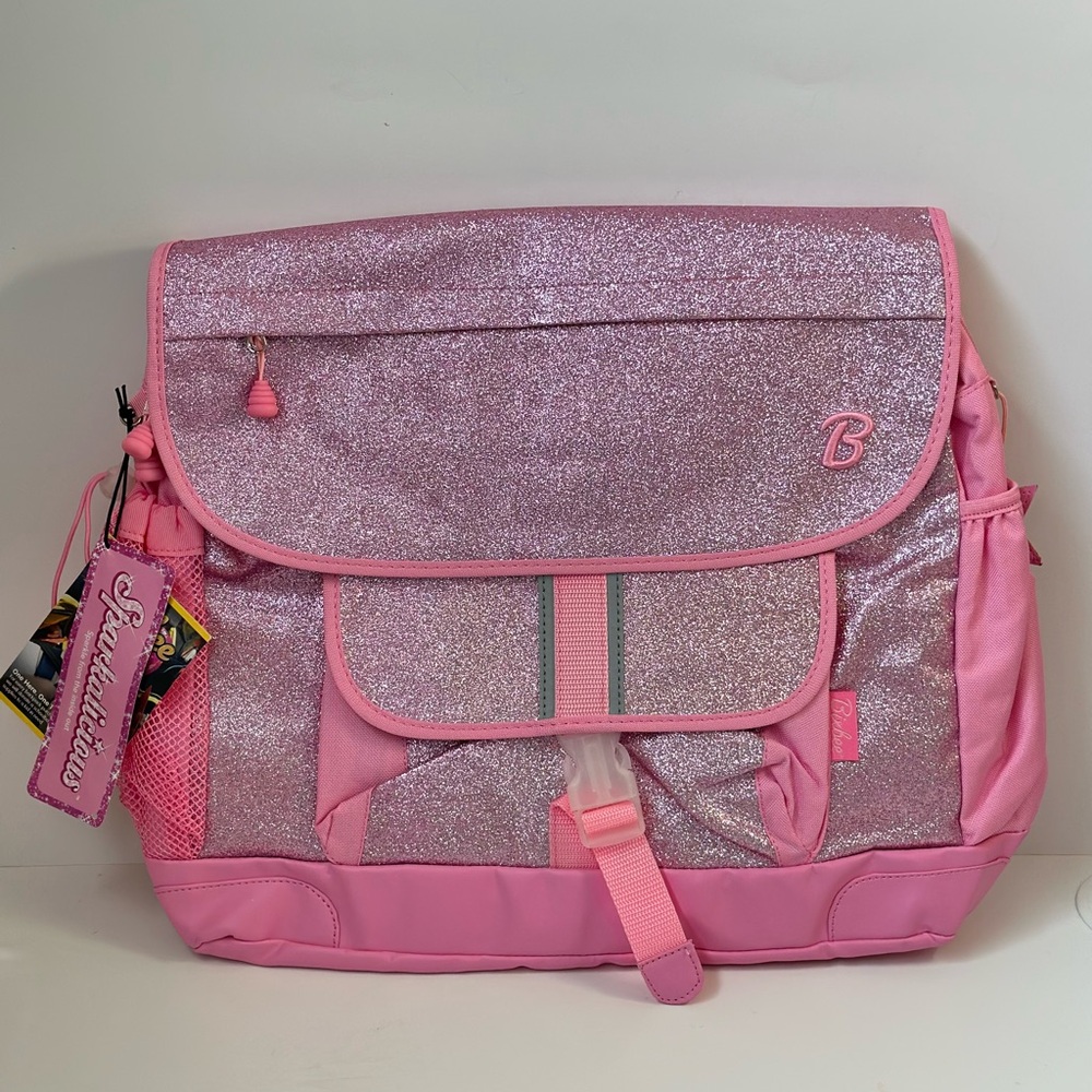 New Bixbee Sparkalicious Pink Glitter Girl’s Backpack School Travel Bag